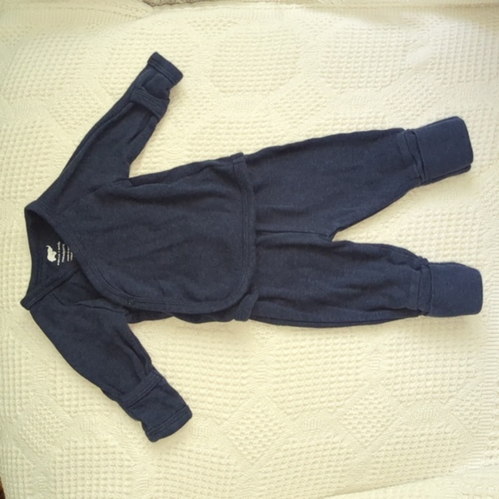 NAVY -Monica & Andy "Hello Baby" Kimono Long sleeve shirt and pants set NB and…
